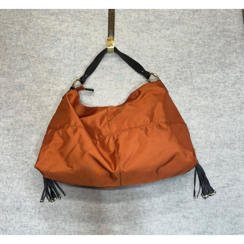 JEAN-PIERRE KLIFA for Anteprima-Nueva Shoulder Bag Nylon Orange Tassel Lined Hob - Picture 10 of 16